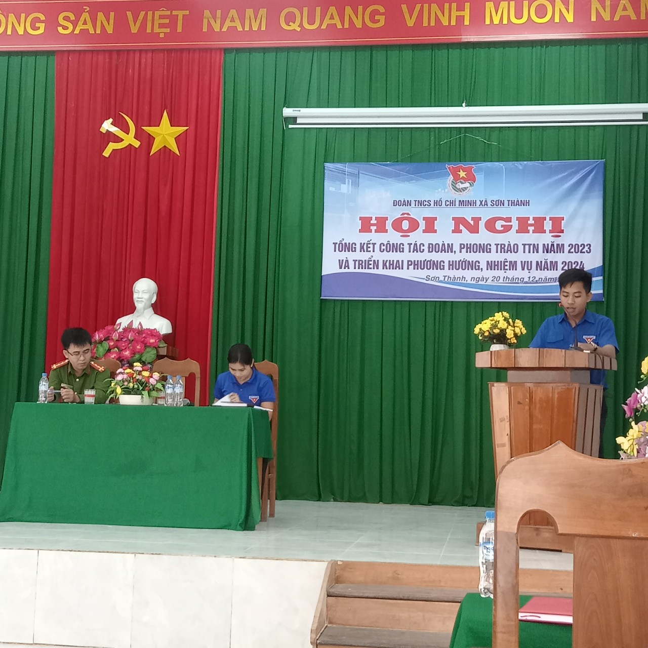 Đoàn TNCS Hồ Chí Minh xã Sơn Thành tổ chức Hội nghị Tổng kết công tác Đoàn và phong trào thanh thiếu nhi năm 2023
