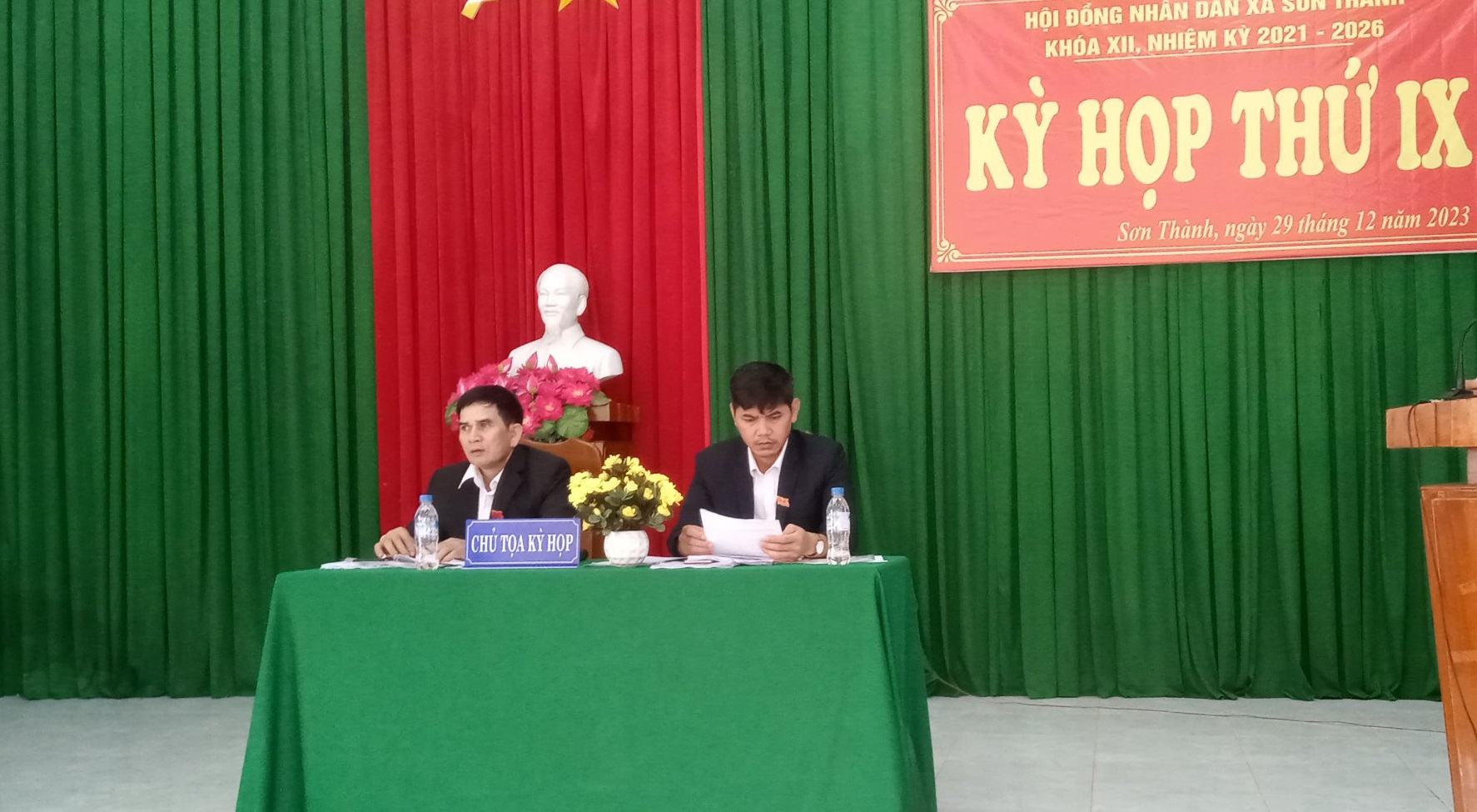 Hội đồng nhân dân xã Sơn Thành tổ chức thành công kỳ họp thứ 9 (kỳ họp cuối năm 2023) khóa XII, nhiệm kỳ 2021 – 2026