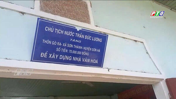 Người dân xã Sơn Thành tiếc thương Nguyên Chủ tịch nước Trần Đức Lương
